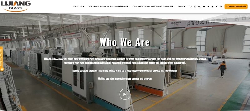 Lijiang Insulating Glass Production Line logo with modern industrial branding